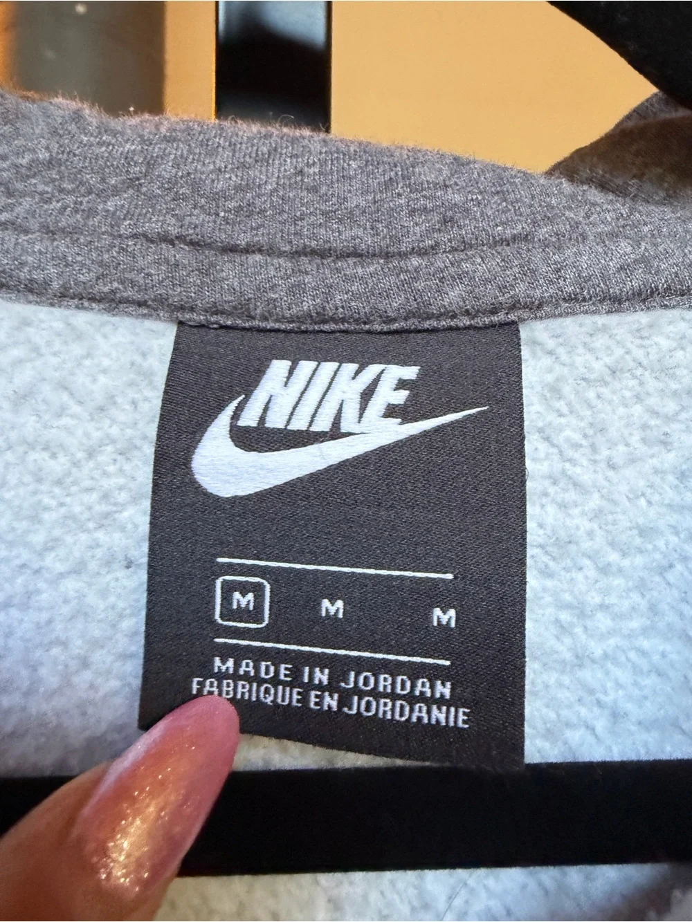 #370- Nike Men’s Gray Zip-Up Hooded Sweatshirt